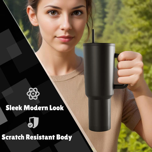 Tumbler Stainless Steel Black Vacuum Insulated - 1200ML