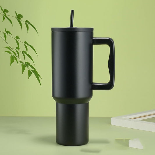 Tumbler With Handle and Straw Lid Reusable Vacuum With 1200ML Capacity