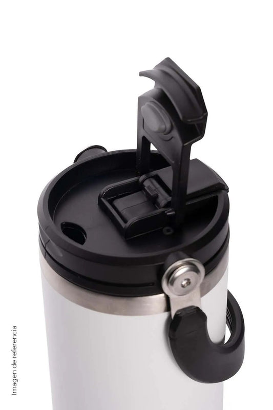 Stainless Steel White Vacuum Insulated Tumbler With straw - 1200ML