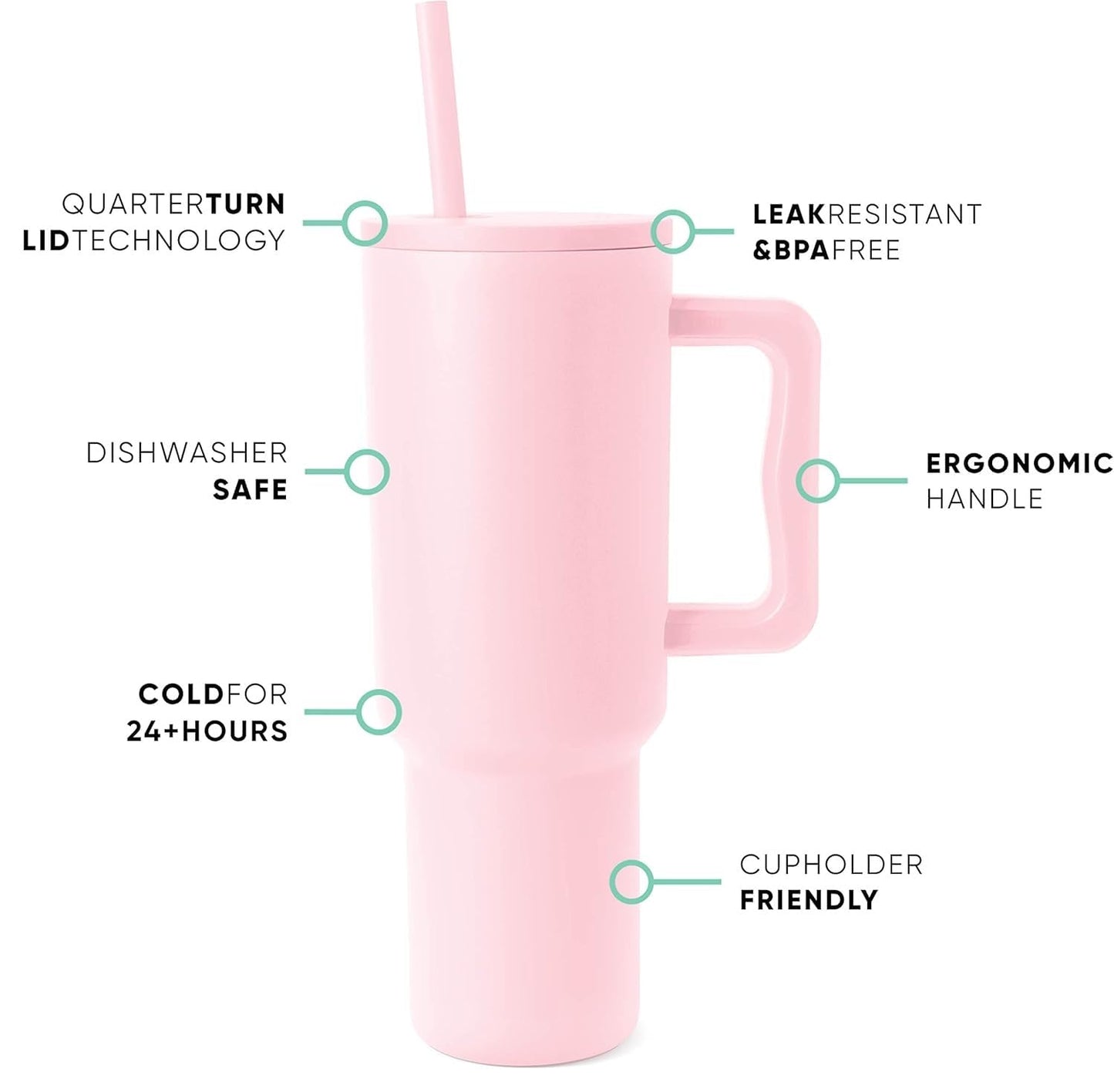 Tumbler with lid and Straw 1200ML Cup Stainless Steel Vacuum Insulated Tumbler for Water, Iced Tea or Coffee 1.2L Office Gym Travelling