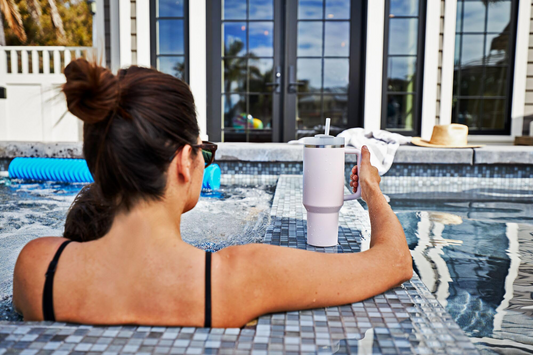 Tumbler With Straw Double Wall Vacuum Flask Hot & Cold Water Stainless Steel Tumbler 1200ML