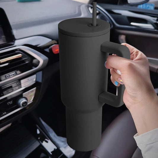 Tumbler With Straw Double Wall Vacuum Flask Hot & Cold Water Stainless Steel Tumbler 1200ML