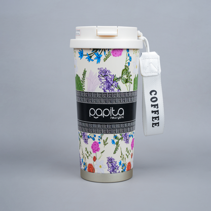 Stainless Steel White Vacuum Insulated Pro Size Tumbler - 550ML