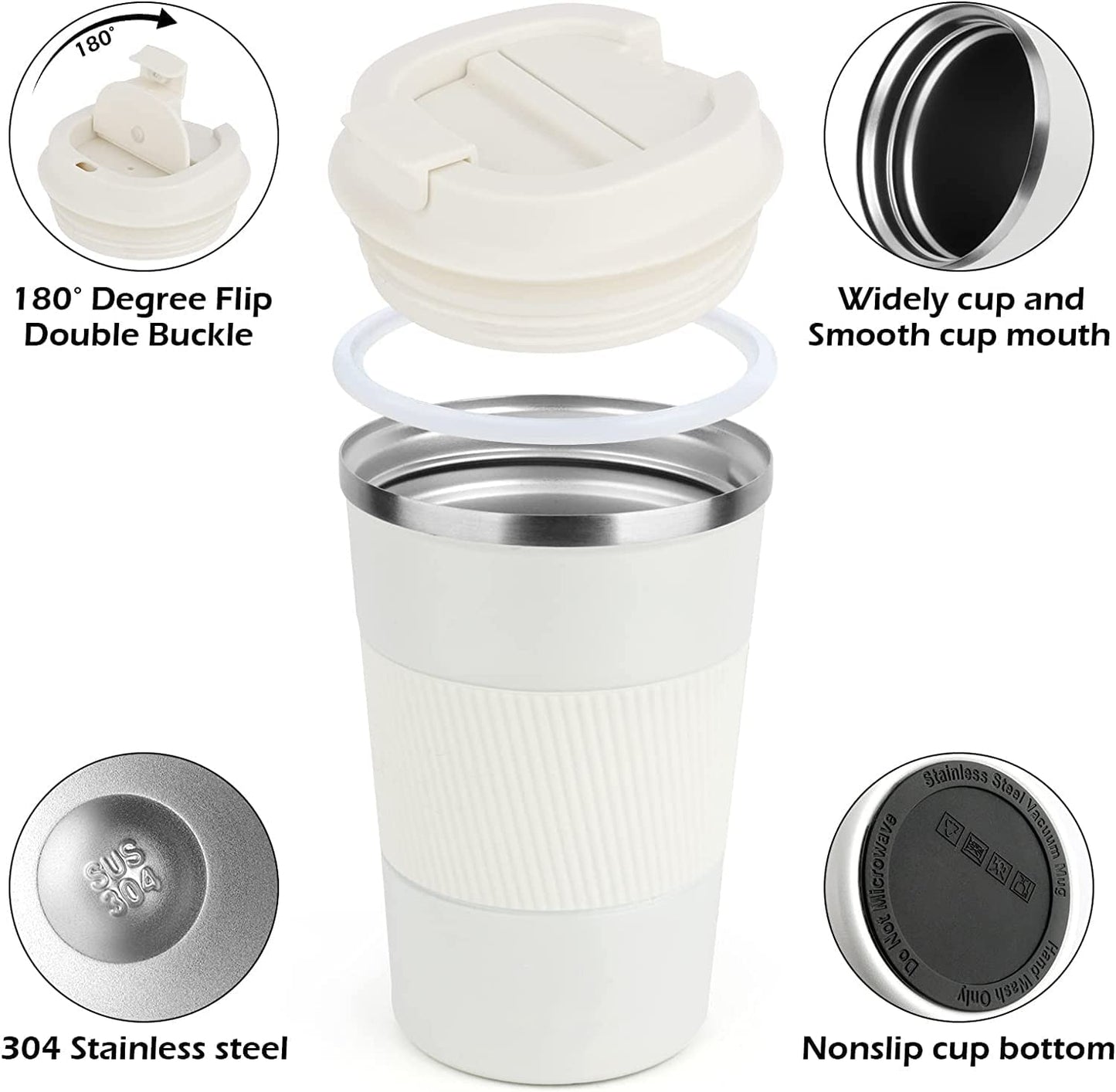 Stainless Steel Plain White Vacuum Insulated Pro Size Tumbler - 550ML