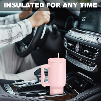 Tumbler with lid and Straw 1200ML Cup Stainless Steel Vacuum Insulated Tumbler for Water, Iced Tea or Coffee 1.2L Office Gym Travelling