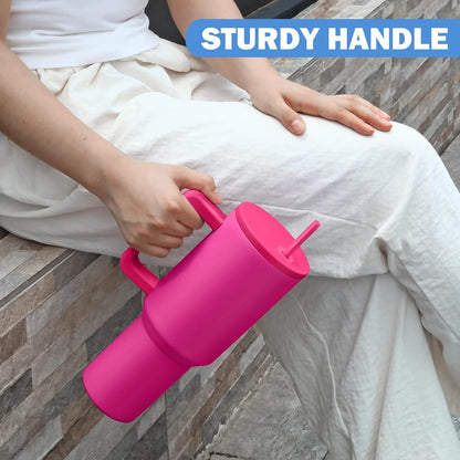 Tumbler with lid and Straw 1200ML Cup Stainless Steel Vacuum Insulated Tumbler for Water, Iced Tea or Coffee 1.2L Office Gym Travelling