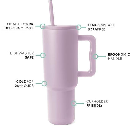 Tumbler Stainless Steel Pink Shaded And Purple Vacuum Insulated Pro Max Size - 1200ML X 2 PCS