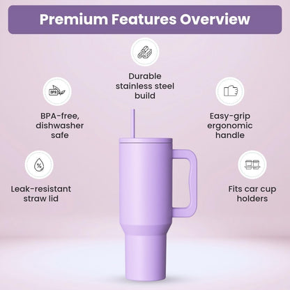 Tumbler Stainless Steel Purple Vacuum Insulated Pro Max Size - 1200ML