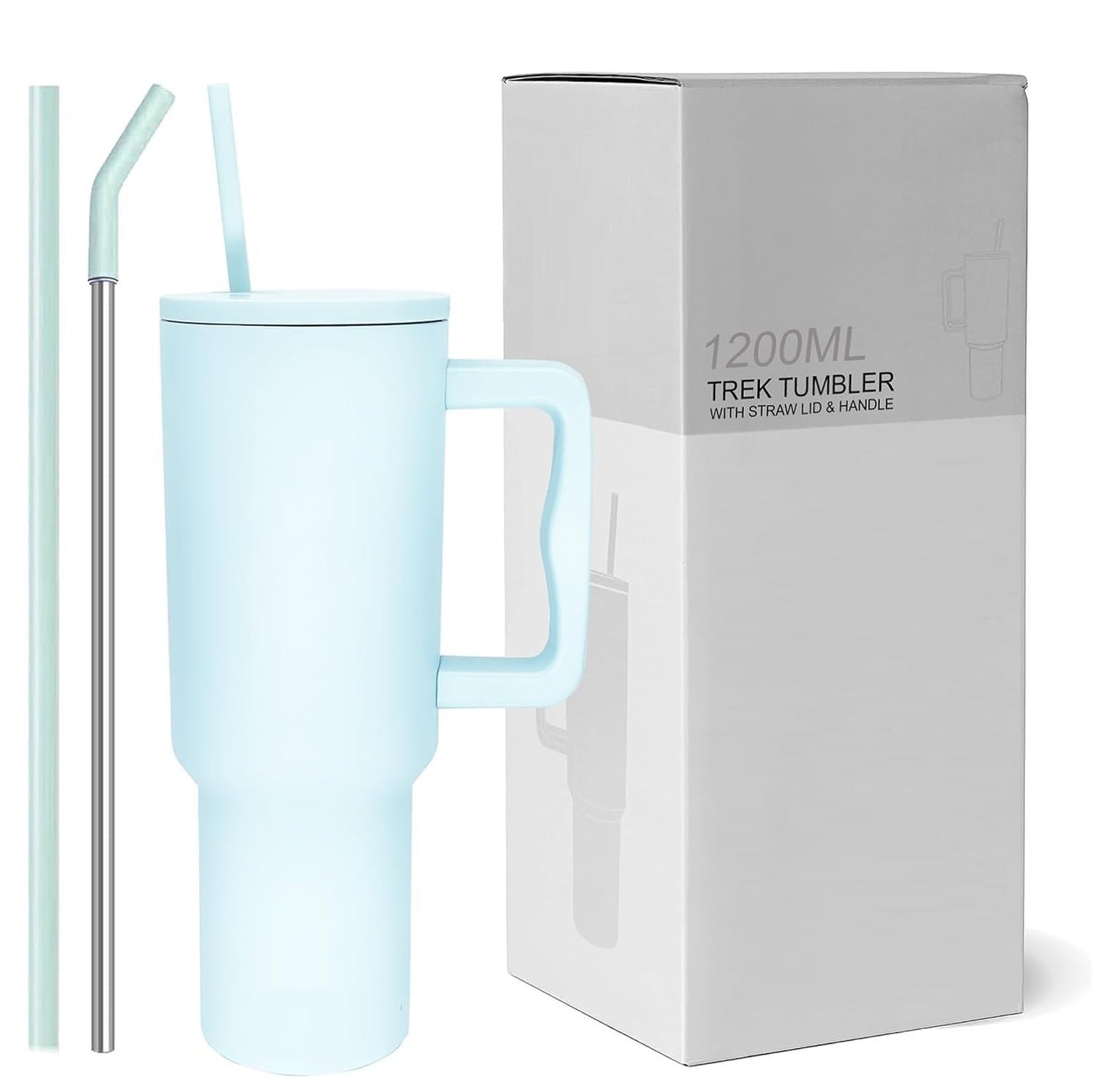 Tumbler Stainless Steel Sky Blue Vacuum Insulated Pro Max Size - 1200ML