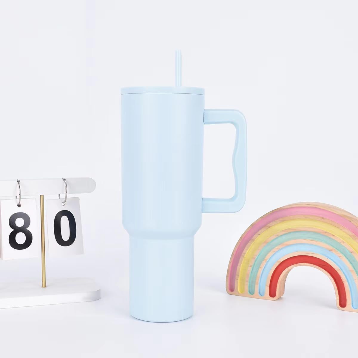 Tumbler Stainless Steel Sky Blue Vacuum Insulated Pro Max Size - 1200ML