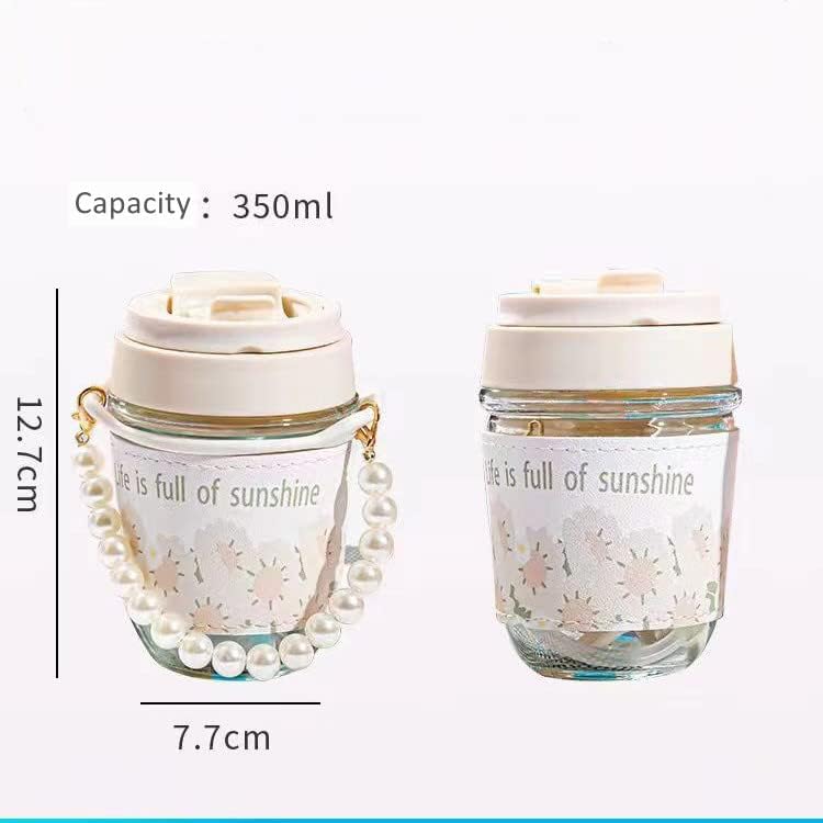Plastic Glass Floral Vacuum Insulated Tumbler With Auto fitted straw