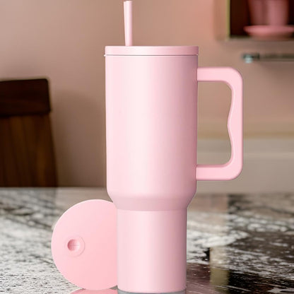 Tumbler with lid and Straw 1200ML Cup Stainless Steel Vacuum Insulated Tumbler for Water, Iced Tea or Coffee 1.2L Office Gym Travelling