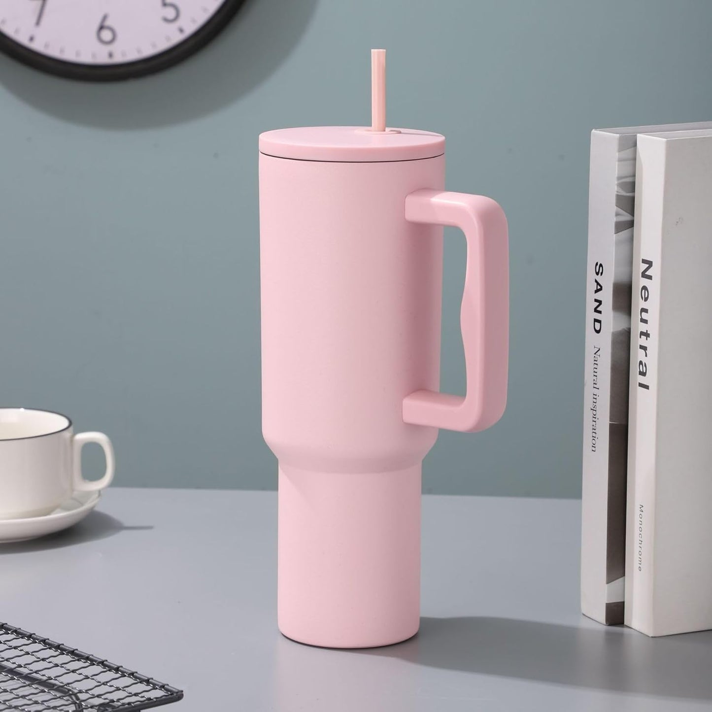 Tumbler Stainless Steel Light Pink Vacuum Insulated Pro Max Size - 1200ML