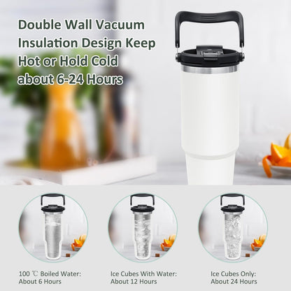 Tumbler Stainless Steel White Vacuum Insulated Pro Max Size - 1200ML