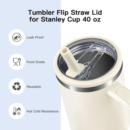 Tumbler With Handle and Straw Lid Reusable Vacuum With 1200ML Capacity