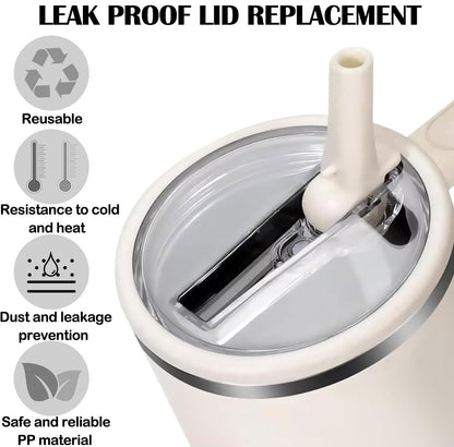 Tumbler With Handle and Straw Lid Reusable Vacuum With 1200ML Capacity