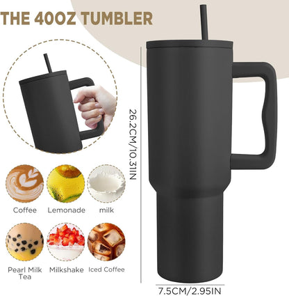 Tumbler Stainless Steel Black Vacuum Insulated - 1200ML