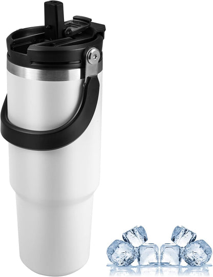 Tumbler Stainless Steel White Vacuum Insulated Pro Max Size - 1200ML