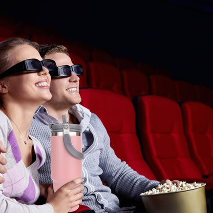 Tumbler With Handle and Straw Lid Reusable Vacuum With 1200ML Capacity