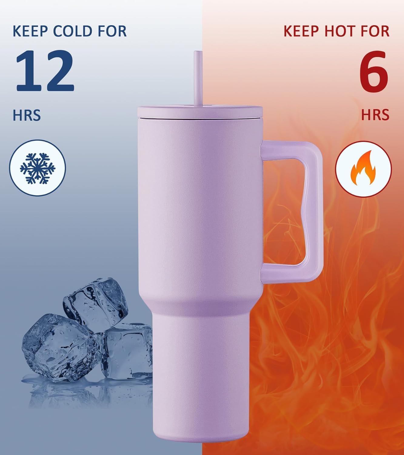 Tumbler Stainless Steel Purple Vacuum Insulated Pro Max Size - 1200ML