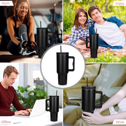 Tumbler Stainless Steel Black Vacuum Insulated - 1200ML