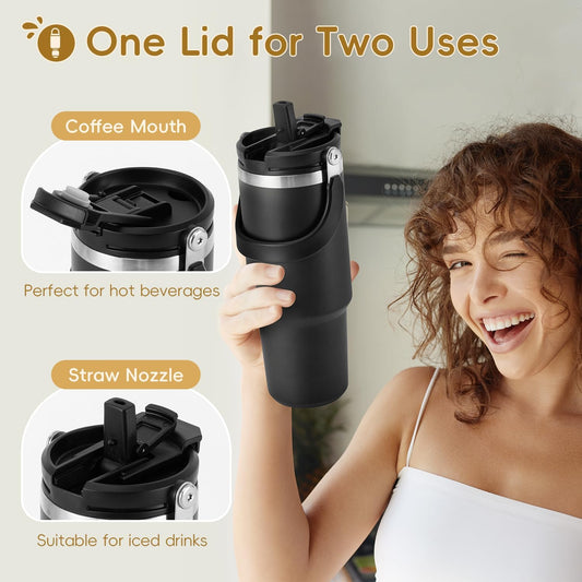 Tumbler Stainless Steel Black Vacuum Insulated Pro Max Size - 1200ML