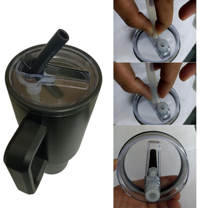 Tumbler With Straw Double Wall Vacuum Flask Hot & Cold Water Stainless Steel Tumbler 1200ML