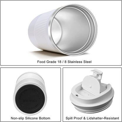 Stainless Steel Plain White Vacuum Insulated Pro Size Tumbler - 550ML