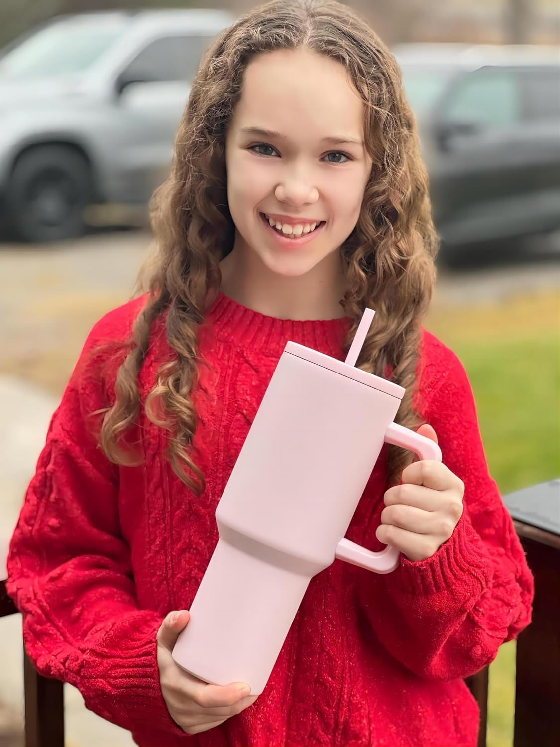 Tumbler Stainless Steel Light Pink Vacuum Insulated Pro Max Size - 1200ML