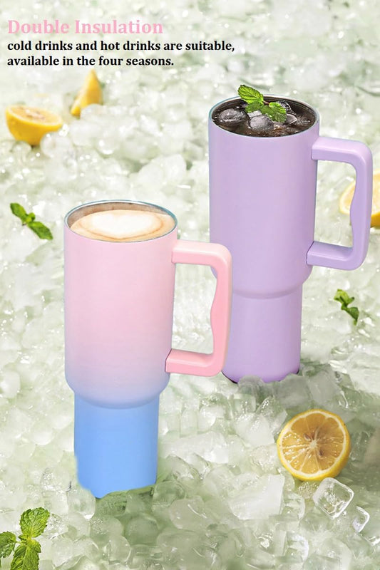 Tumbler Stainless Steel Pink Shaded And Purple Vacuum Insulated Pro Max Size - 1200ML X 2 PCS