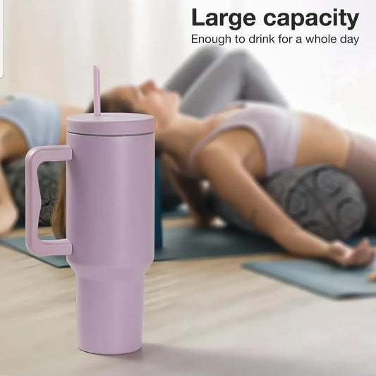 Tumbler with lid and Straw 1200ML Cup Stainless Steel Vacuum Insulated Tumbler for Water, Iced Tea or Coffee 1.2L Office Gym Travelling