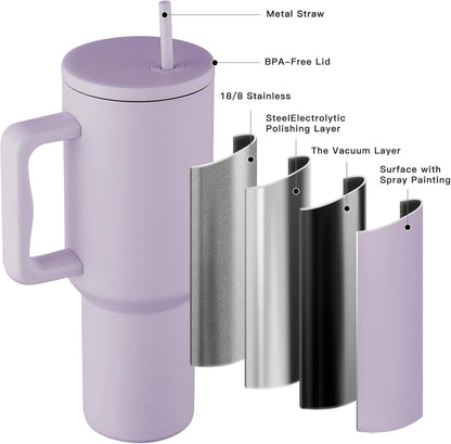 Tumbler Stainless Steel Purple Vacuum Insulated Pro Max Size - 1200ML