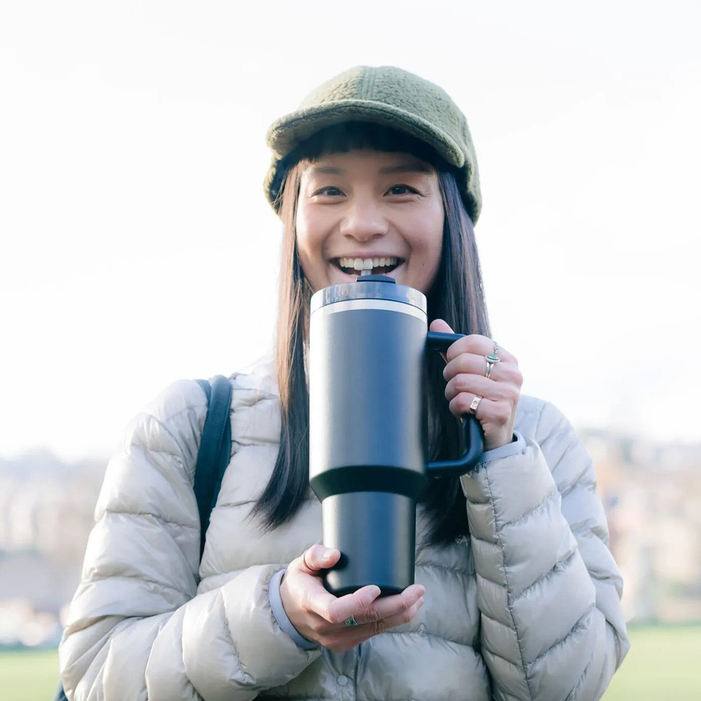 Tumbler Stainless Steel Black Vacuum Insulated Pro Max Size - 1200ML