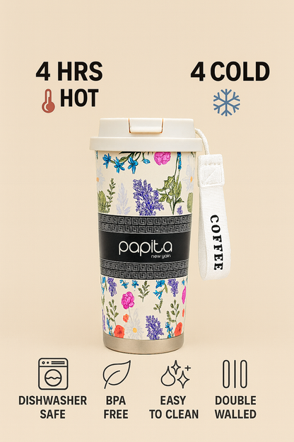 Stainless Steel White Vacuum Insulated Pro Size Tumbler - 550ML