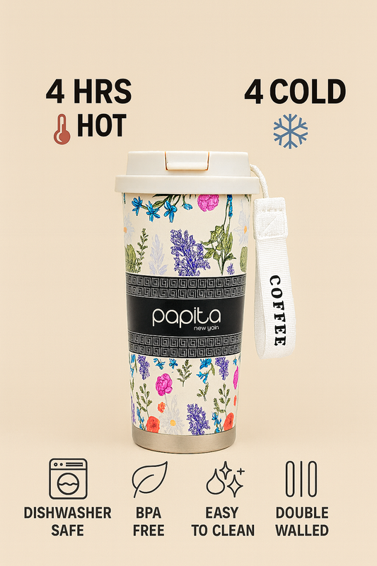 Stainless Steel White Vacuum Insulated Pro Size Tumbler - 550ML