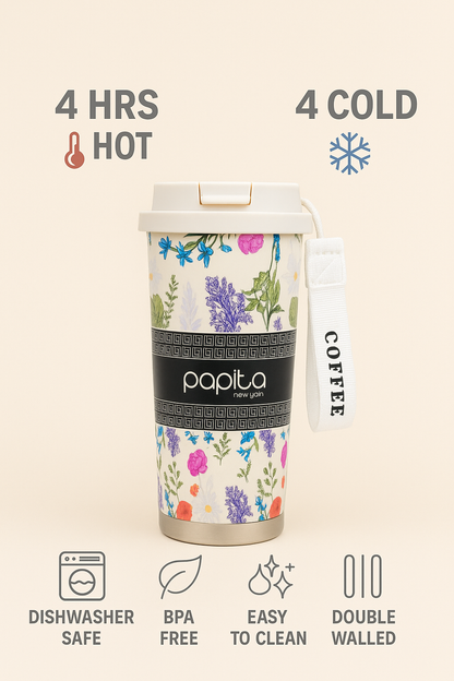 Stainless Steel White Vacuum Insulated Pro Size Tumbler - 550ML