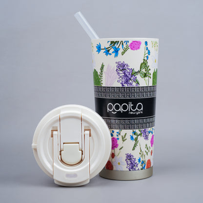 Stainless Steel White Vacuum Insulated Pro Size Tumbler - 550ML