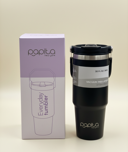 Tumbler with lid and Straw, Stainless Steel with 1.2L Capacity