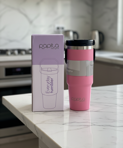 Tumbler Stainless Steel Pink Vacuum Insulated Pro Max Size - 1200ML