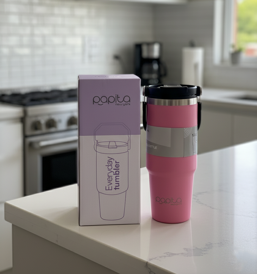 Tumbler Stainless Steel Pink Vacuum Insulated Pro Max Size - 1200ML